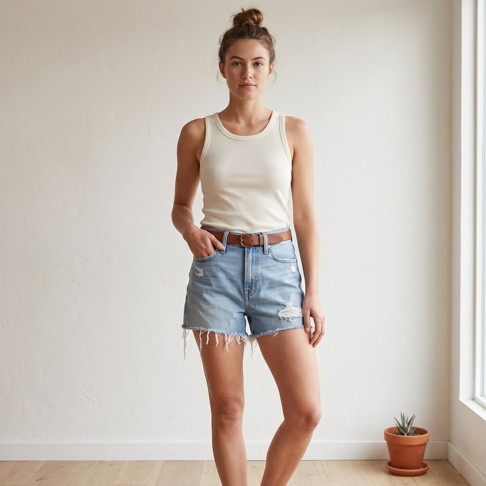 Madewell Womenx The Perfect Jean Short 26 Blue Distressed Raw Hem Summer Boho